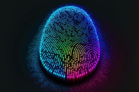 Premium Ai Image A Colorful Fingerprint With A Fingerprint In The Middle