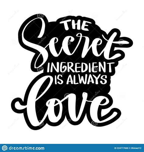 The Secret Ingredient Is Always Love Love Svg Vector Minimalist Art