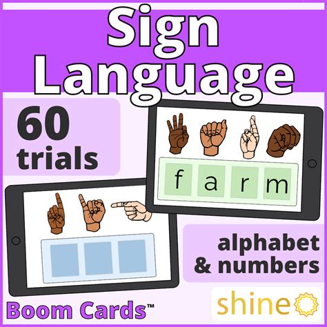 Asl American Sign Language Shine Speech Activities