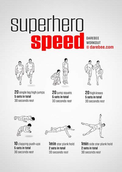 Darebee Workouts Speed Workout Stamina Workout Superhero Workout