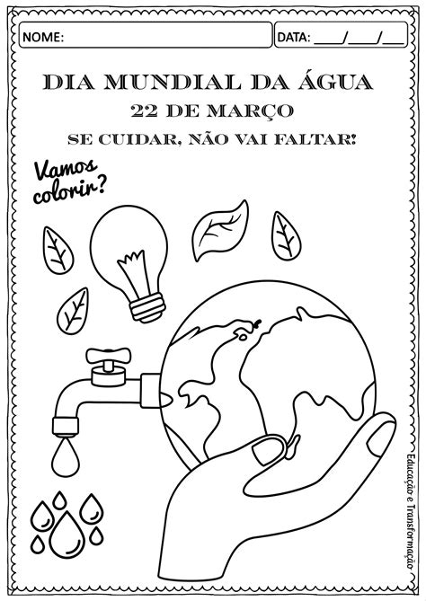 Atividade Para Colorir Dia Da Agua