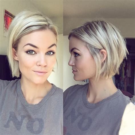 Blonde Chin Length Bob More Straight Bob Hairstyles Haircuts For Fine