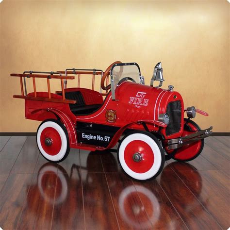 Deluxe Fire Truck Roadster Pedal Car Pedal Cars Vintage Pedal Cars