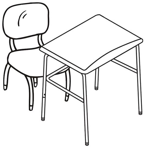 Best Chair And Table Coloring Page