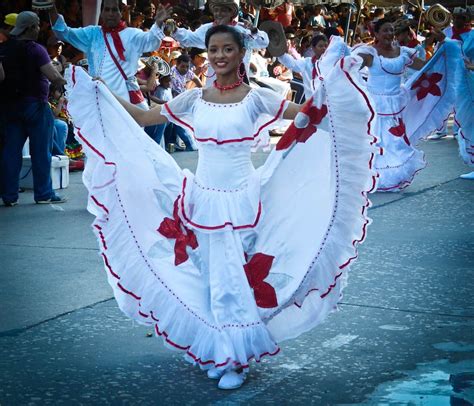 The Cumbia Dancer Carnival In Colombia Colombian People Folkloric