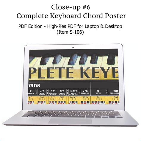 Complete Piano Chord Chart Laminated Reference Wall Chart Roedy Black