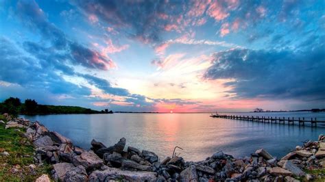Hdr Sunset Beautiful Scenery Wallpaper Preview