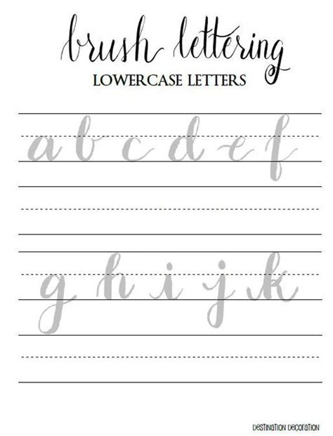 brush lettering practice worksheets uppercase