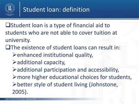 Ppt Student Loan As An Instrument For Students Funding Powerpoint