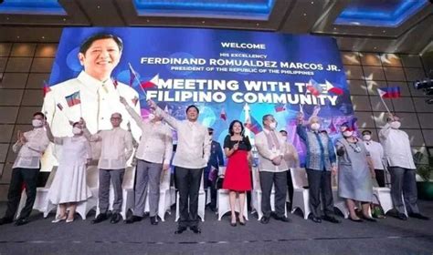 Marcos Meets Filipino Community In Indonesia During State Visit
