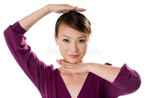 Woman Use Hands To Frame Her Face Stock Photos Free And Royalty Free
