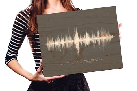 This special milestone is a fantastic achievement for both of you and you will want to get him a gift that reflects this. Wooden Anniversary Gifts for Him Sound wave on Birch Wood ...