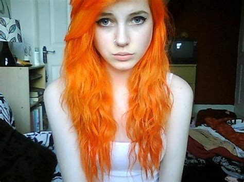 Society Killed The Unicorn Bright Orange Hair Tumblr On We Heart It Orange Hair Dye