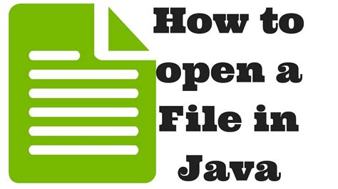 How To Open A File In Java Youtube