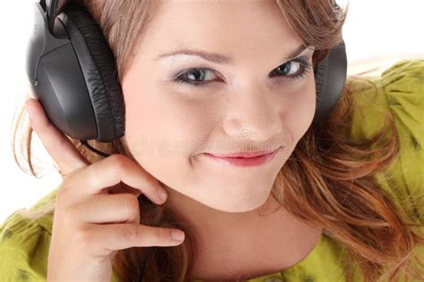 Beautiful Teenage Girl Listening To Music Stock Image Image Of Female