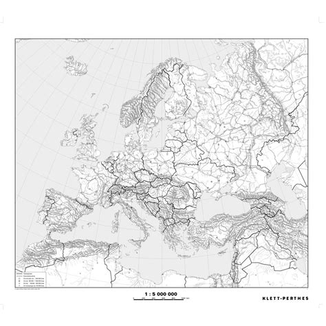 Europe Physical And Outline Map The Map Shop