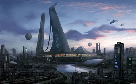 Sci Fi Futuristic City Cities Art Artwork Wallpapers Hd Desktop