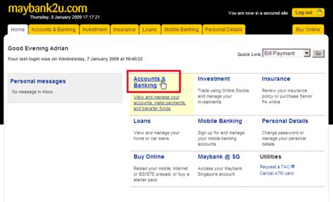 From the 'transfer to' section, select other accounts. Make your payment via Maybank2u 3rd Party Transfer