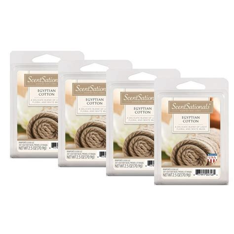 Scentsationals 25 Oz Egyptian Cotton Scented Wax Melts 4 Pack