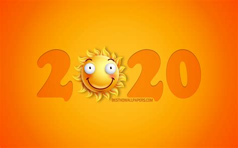 Descargar Fondos De Pantalla 2020 Año Nuevo Amarillo 2020 Fondo Icono