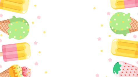 Ice Cream Border Sweet Frame Ice Cream Sweet Png Transparent Clipart