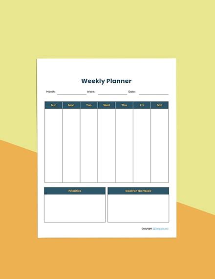 Free Printable Desk Planner Template Word Doc Apple Mac Pages