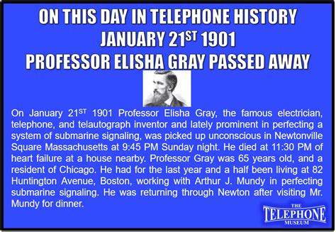 On This Day In Telephone History January 21st 1901 The Telephone