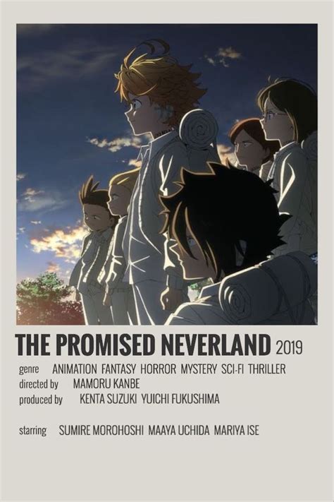 The Promised Neverland Alternative Movie Poster Anime Films Anime