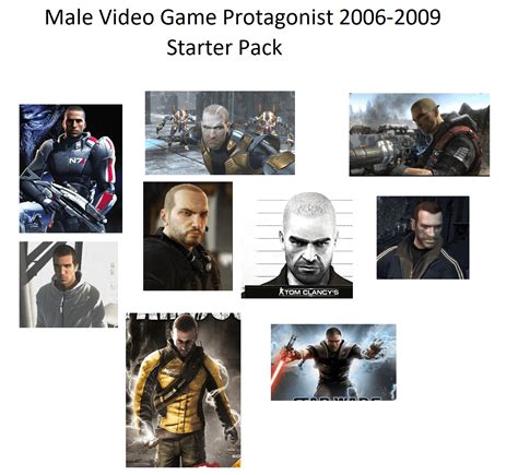 Male Video Game Protagonist 2006 2009 Starter Pack Starterpacks