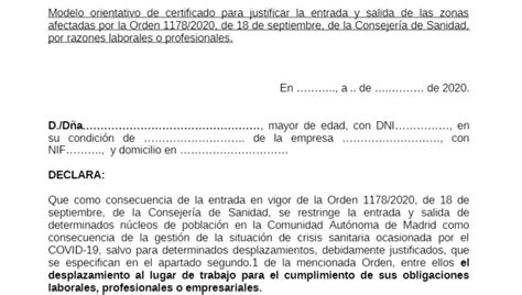 Para considerar movilidad geográfica desde el punto de vista del derecho laboral, el cambio de centro de trabajo debe implicar de manera es decir, que en caso de movilidad geográfica se tiene derecho a una indemnización por los gastos de traslado ocasionados al trabajador, sin que pueda se. Justificante de movilidad covid de Madrid: este es el ...