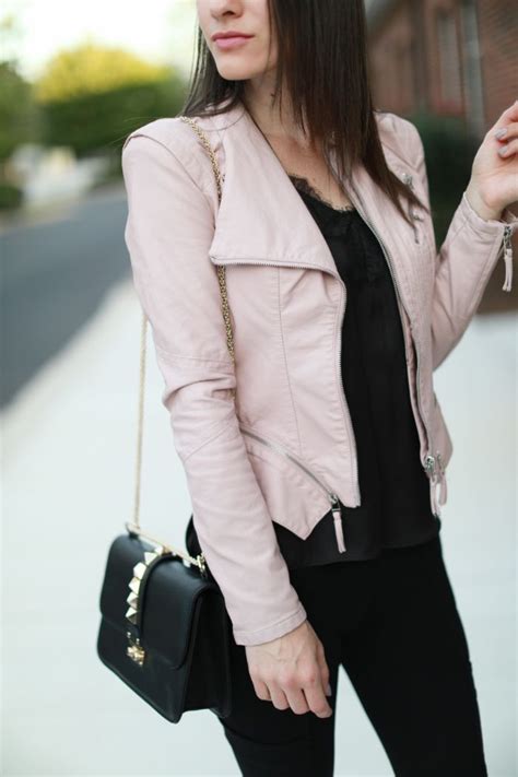 Pink Leather Jacket Mrs Simply Lovely Pink Leather Jacket Outfit