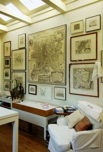 Gallery Wall Of Vintage Maps I Have One In My Living Room