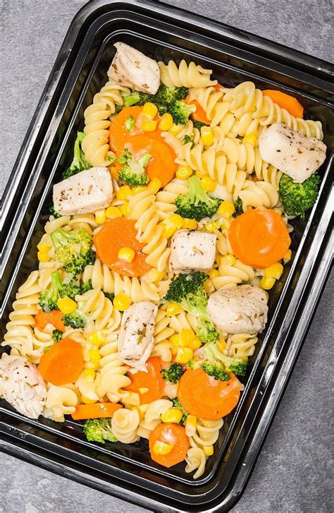 Spice crusted creamy mushroom meanwhile, make the spice rub by combining the fennel, garlic, and onion powder in a small bowl serve the chicken with some mushroom sauce and veggie mash, enjoy! Garlic Chicken & Veggies Pasta Meal Prep Recipe | Recipe | Lunch recipes healthy, Meal prep ...