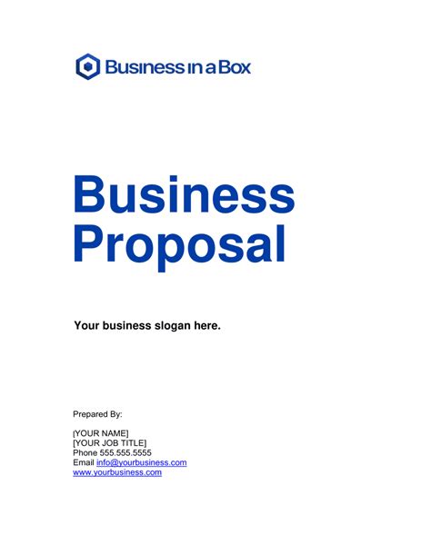 One Page Business Plan Template Word