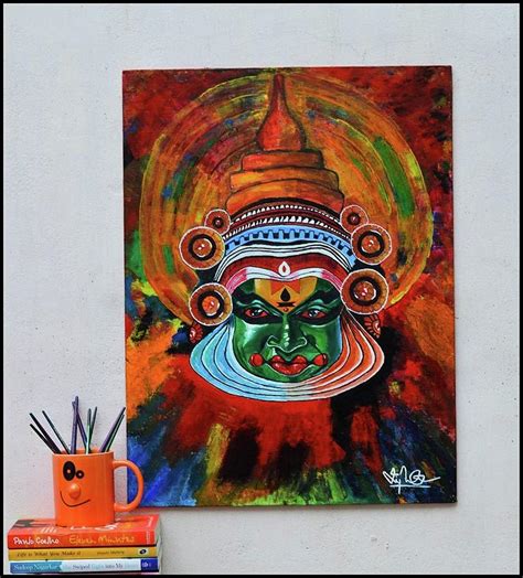 See more ideas about art painting, indian art paintings, bharatanatyam. Acrylic Kathakali Painting Handmade On Canvas Painting by ...