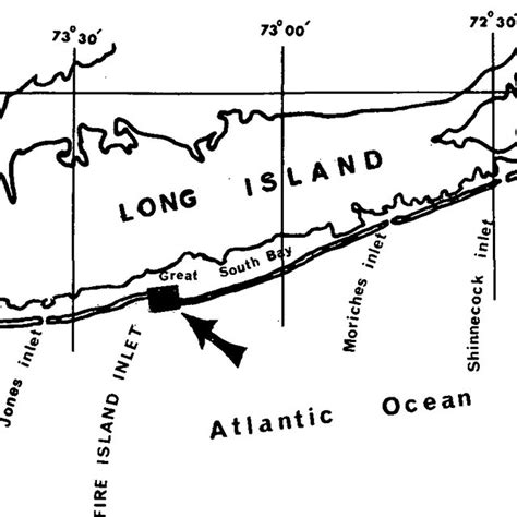 Maps Showing The Successive Westward Migration Of Fire Island Inlet