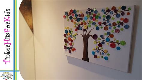 Diy Button Tree Canvas Wall Art Tutorial How To Instructions