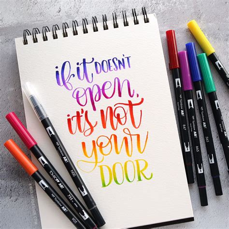 More Brush Lettering Blending With Tombow Markers Answers To Your