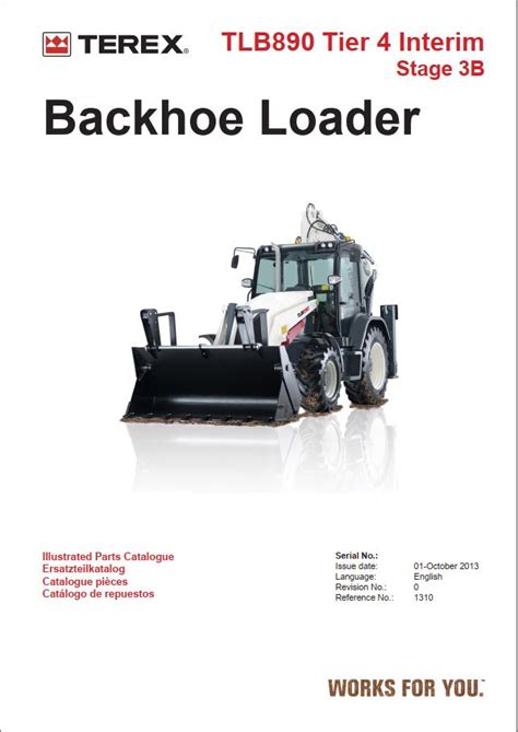 Terex Backhoe Loader Tlb890 Tier 4 Interim Stage 3b Parts Catalogue