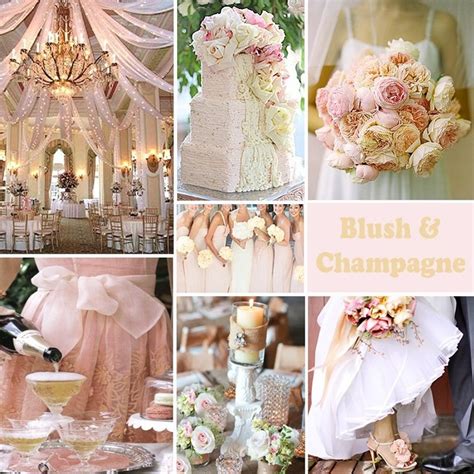 Classic weddings, wedding color palette, white wedding colors. Blush and champagne | Champagne wedding colors, Blush ...