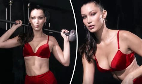 Love Advent 2017 Bella Hadid Gets Wet And Wild In Racy Red Lingerie