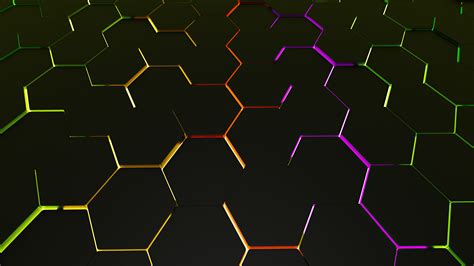 Glowing Hexagon 5k Wallpaperhd Abstract Wallpapers4k Wallpapers