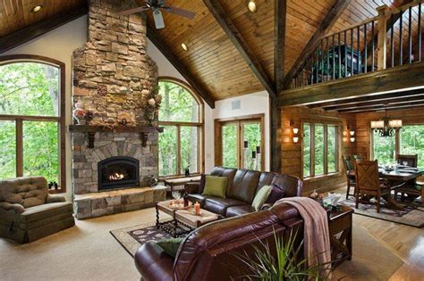 Awesome Log Homes 20 Photos The Home Touches Log Home Interiors