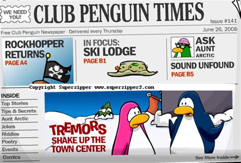 New Newspaper141th Club Penguin Cheatssecretsglitchescp