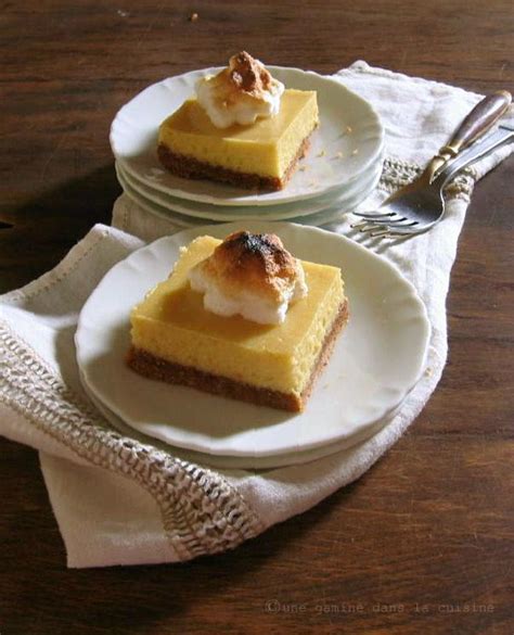 Pour lemon filling into cooled pie crust. Easy Lemon Meringue Pie Bars | TheBestDessertRecipes.com