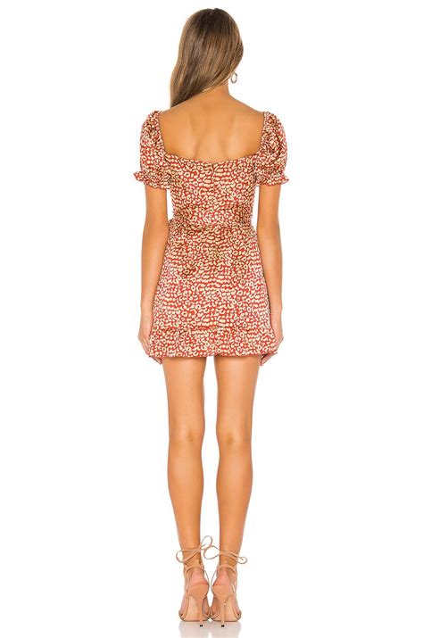 MAJORELLE Synthetic Shiloh Mini Dress In Red Leopard Red Lyst