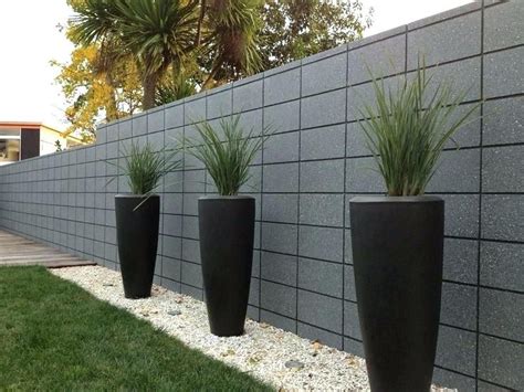 Cinder Block And Wood Fence Cinder Block Fence Designs Best Fence Wall