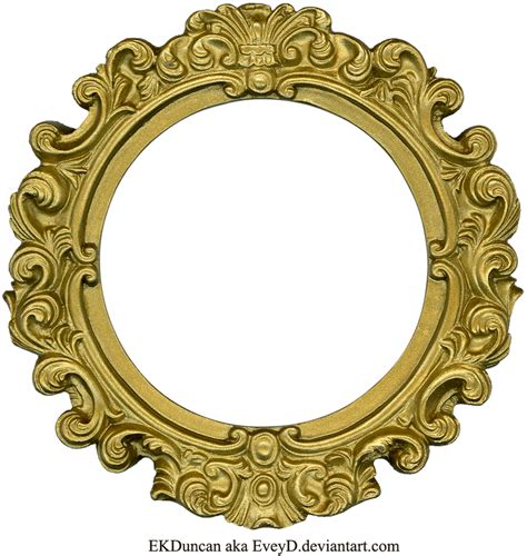Vintage Gold Frame Round By Eveyd On Deviantart