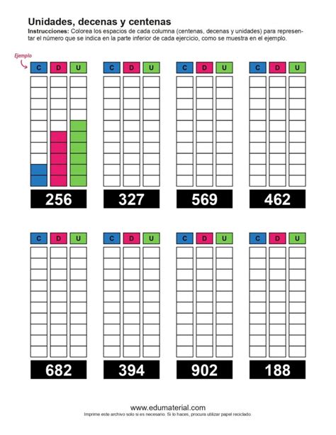 Unidades Decenas Y Centenas Set 1 Edumaterial