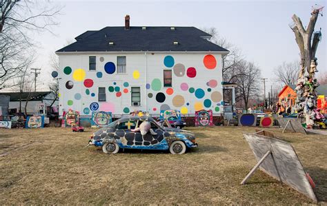Polka Dot House at The Heidelberg Project in Detroit, MI - Pictures of